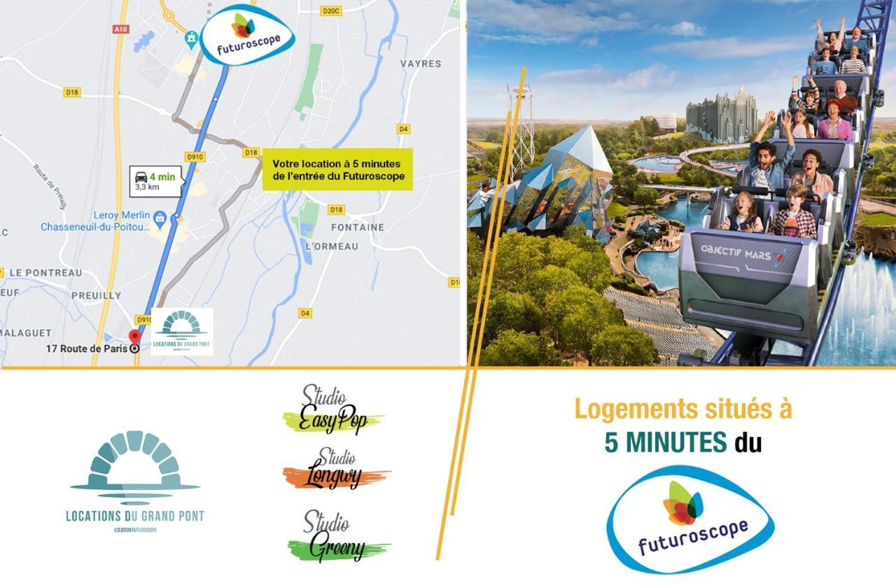 Locations Du Grand Pont - Appart Hotel Poitiers - Futuroscope ชาสเซเนย-ดู-ปัวตู ภายนอก รูปภาพ